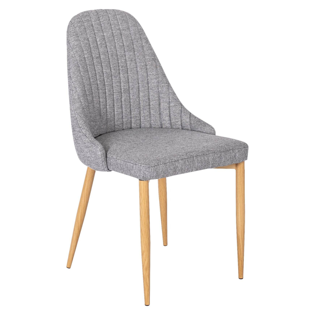 Stuhl TORINO grau Stoff B/H/T: ca. 53x91x58 cm