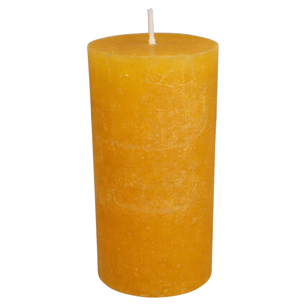 Stumpenkerze orange H/D: ca. 12x6,8 cm