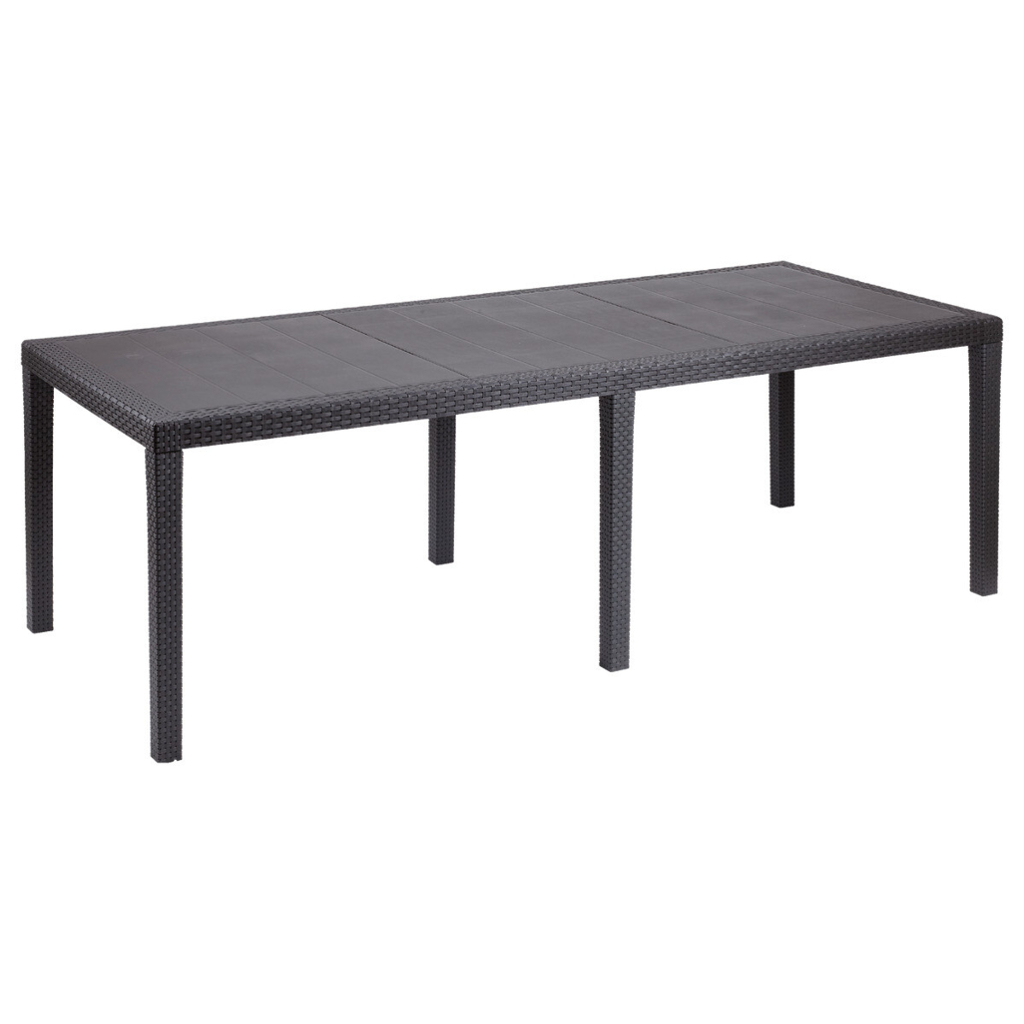 ProGarden Tisch Queen anthrazit Kunststoff B/H/L: ca. 90x72x220 cm
