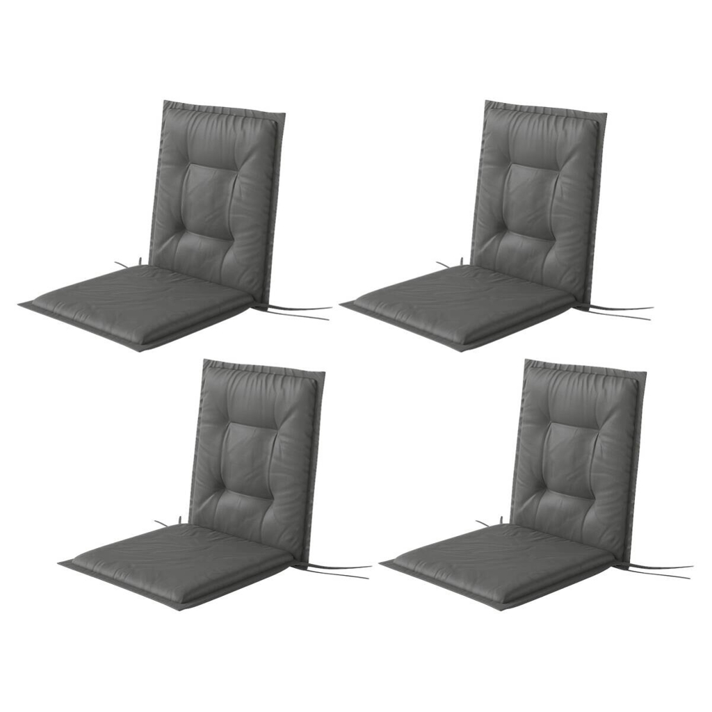 Outsunny Sitzkissen 4er Set hellgrau Polyester B/H/L: ca. 50x5x108 cm