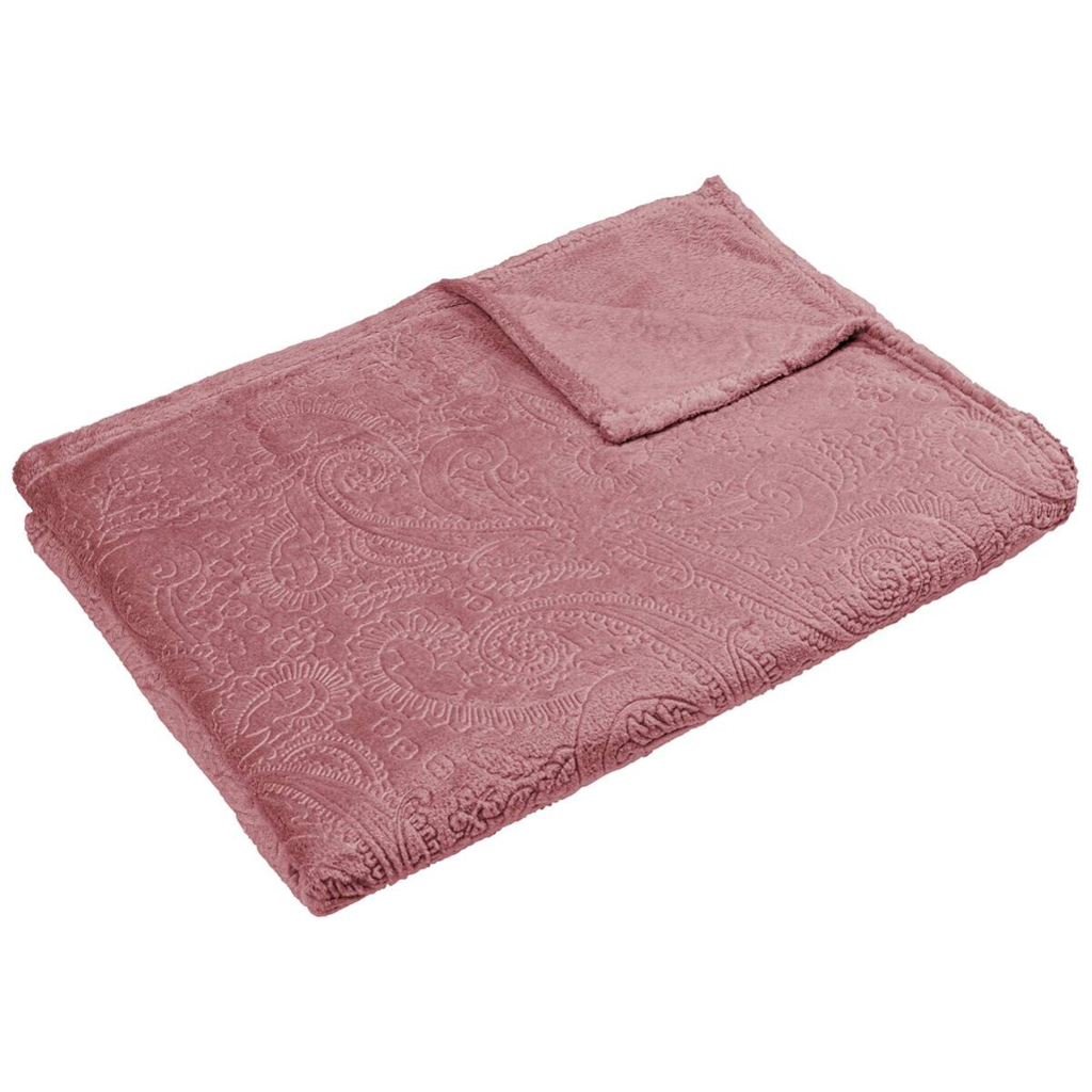 Flanelldecke rosenholz Polyester B/L: ca. 160x220 cm