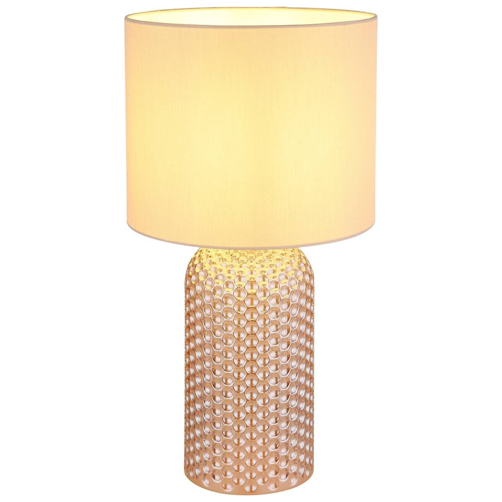 GLOBO Tischleuchte SOFIA 21735CH champagner Glas H/D: ca. 50x26,5 cm E27 1 Brennstellen