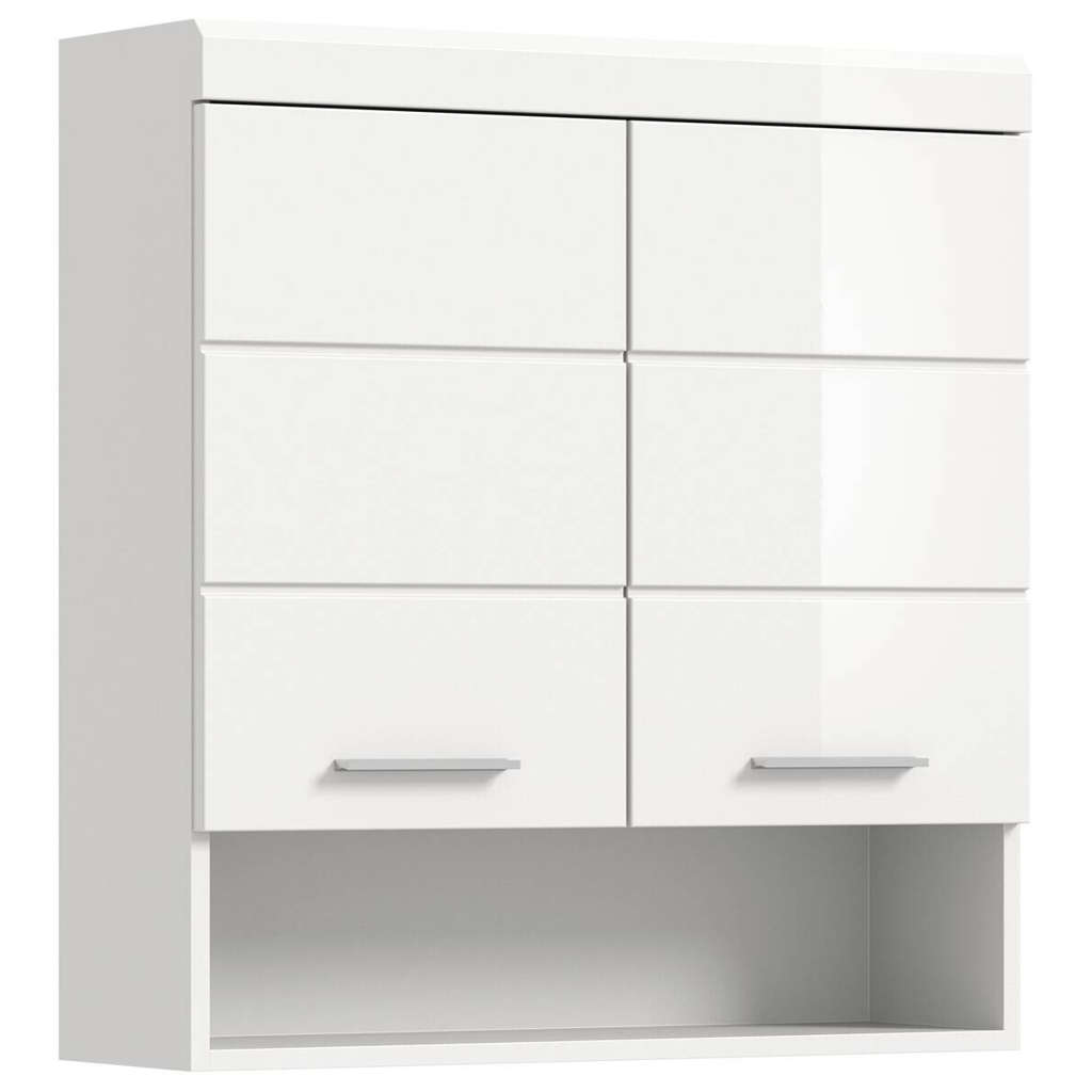 Badhängeschrank Scout weiß weiß Hochglanz B/H/T: ca. 74x79x24 cm