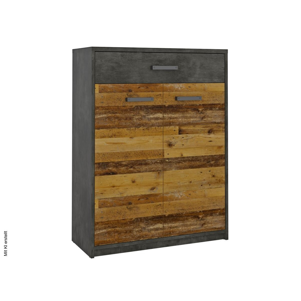 Schuhkommode Perugia Old Wood Nachbildung Fresko Nachbildung B/H/T: ca. 80x106x34 cm