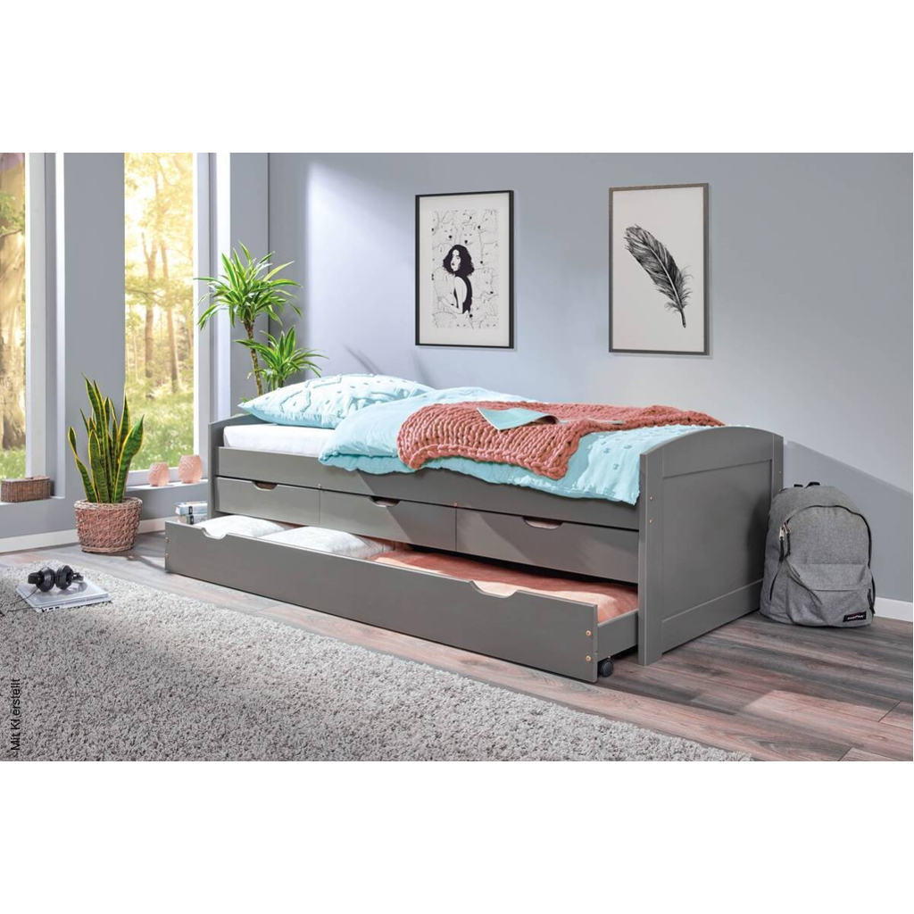 Funktionsbett Lena grau Liegefläche B/L: ca. 90x200 cm