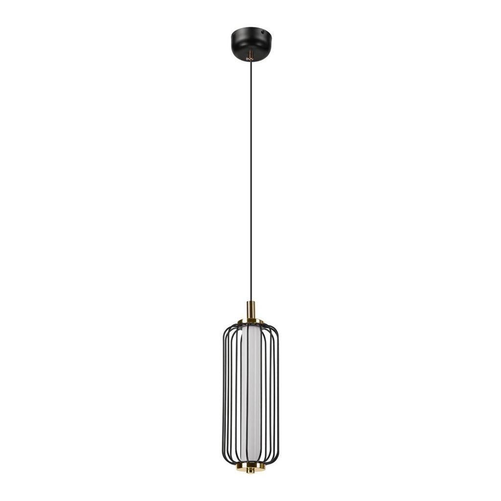 Lamkur Pendelleuchte schwarz Stahl B/H/L: ca. 12x120x12 cm E27 1 Brennstellen