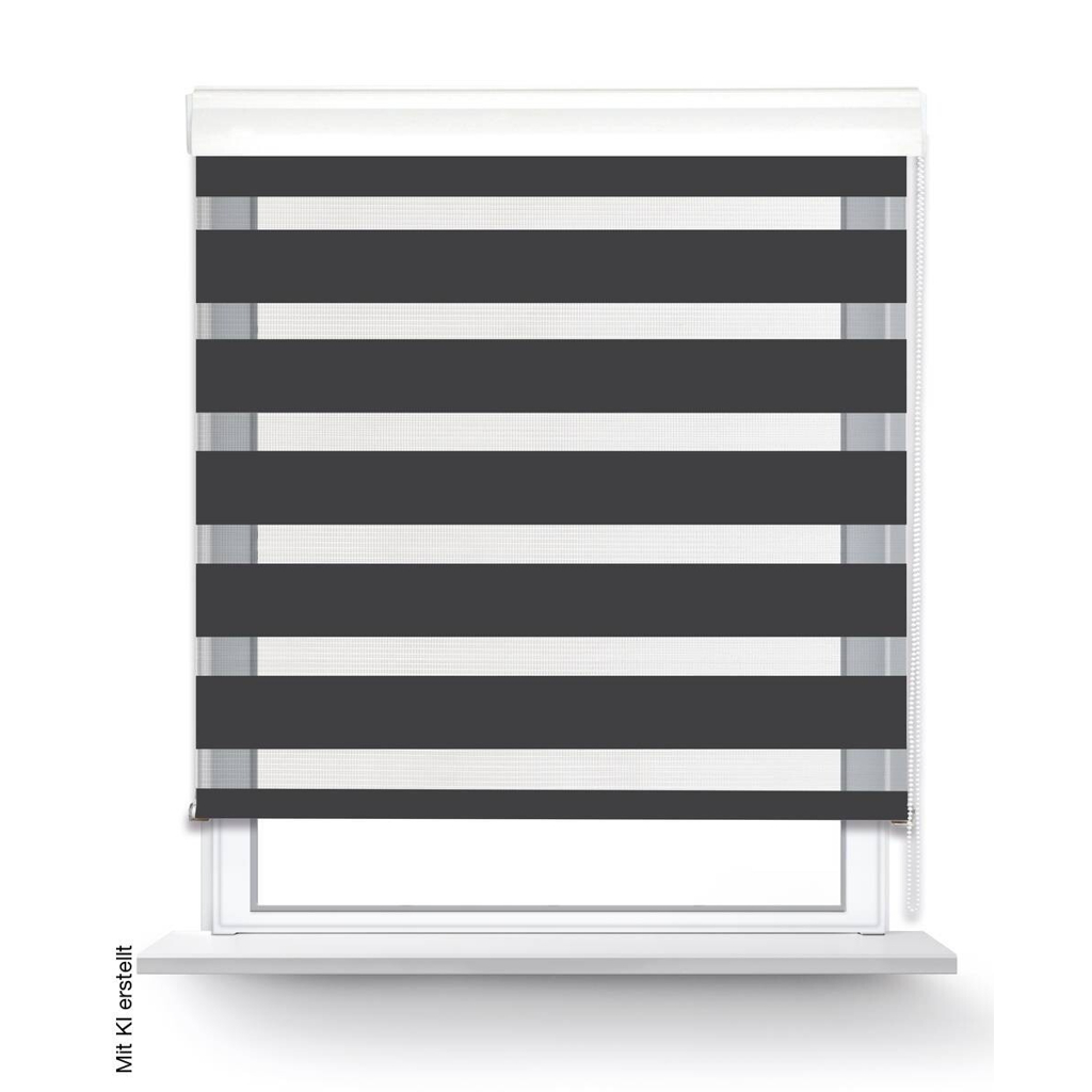 POCOline Doppelrollo Easy-Fix anthrazit B/L: ca. 130x160 cm