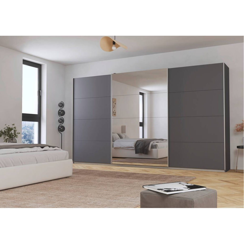Kleiderschrank Kulmbach grau B/H/T: ca. 360x210x62 cm