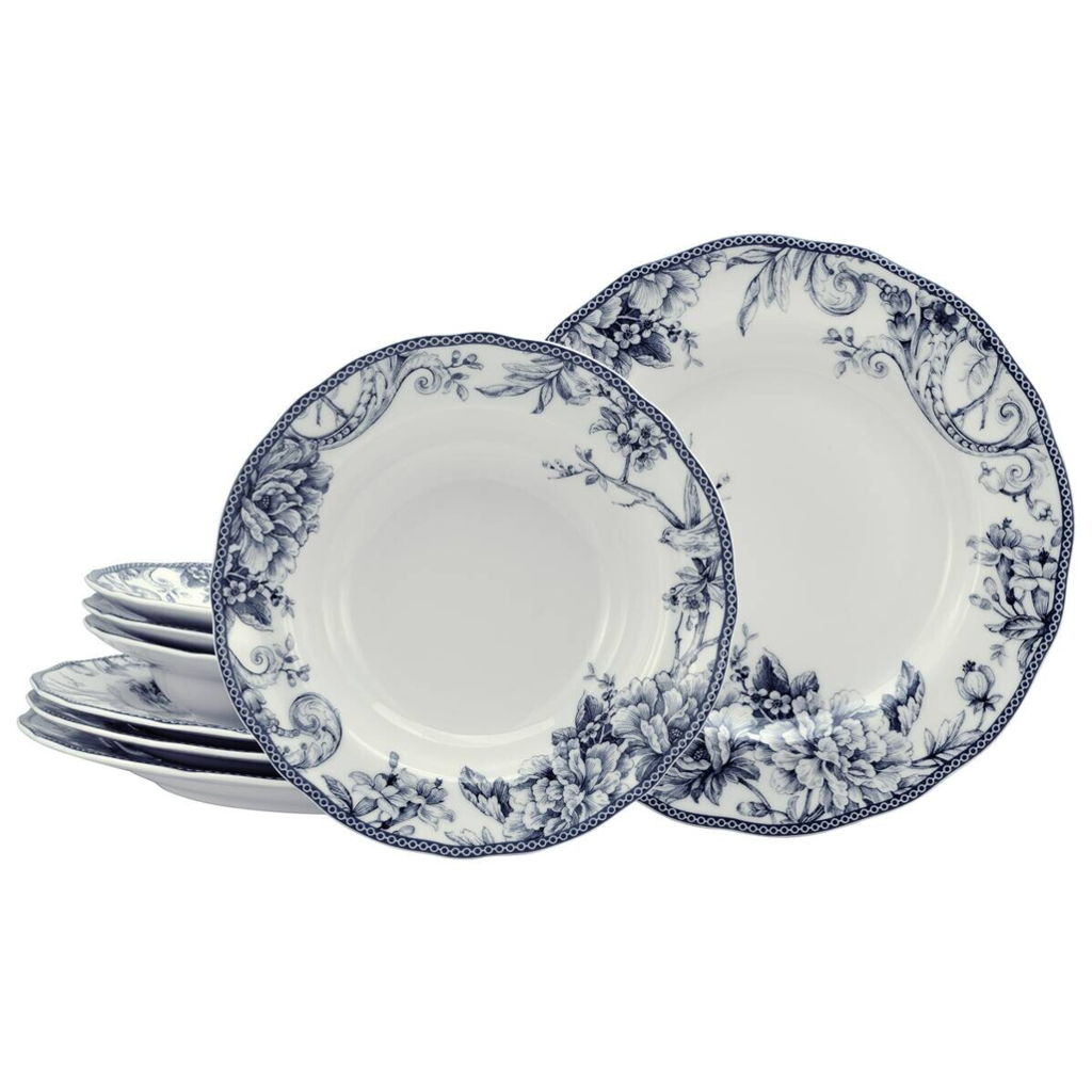CreaTable Tafelservice Adelaide Blau blau Porzellan 8 tlg.