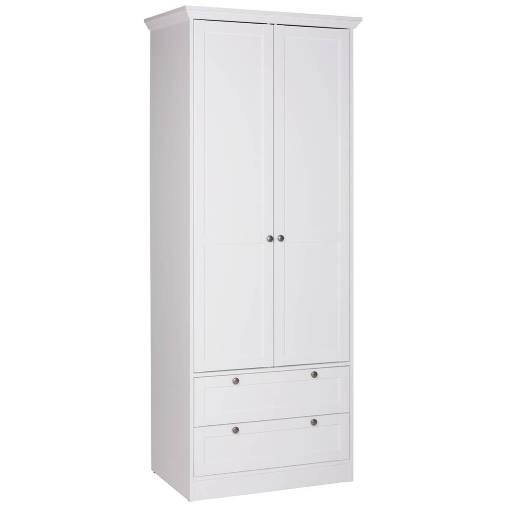 Kleiderschrank Landwood weiß B/H/T: ca. 80x200x51 cm