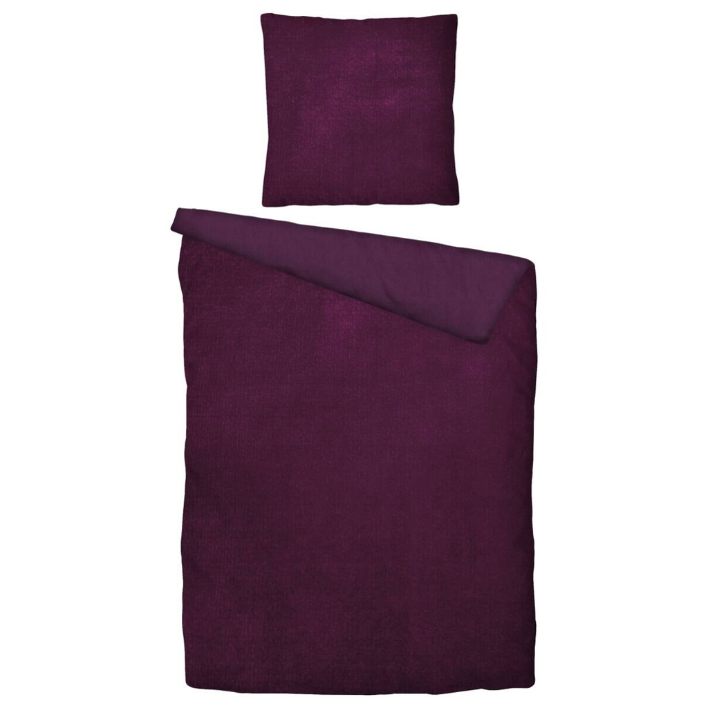 Micorfaser Wende Bettwäsche aubergine Polyester B/L: ca. 135x200 cm