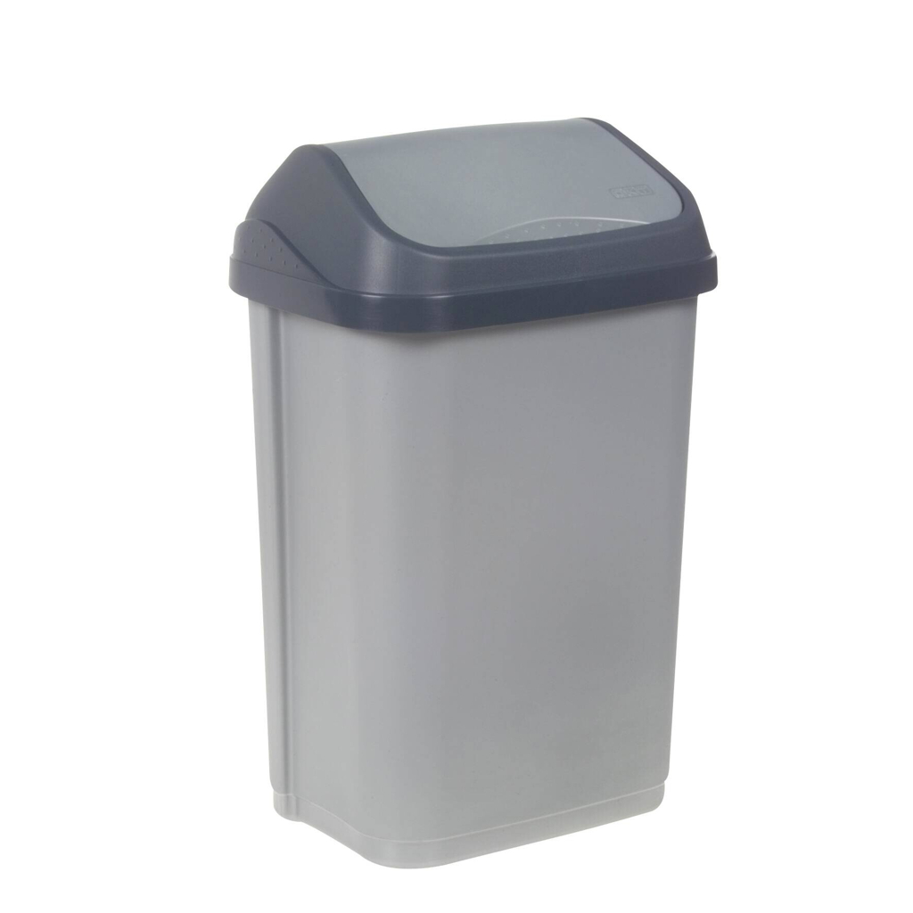keeeper Abfalleimer silber B/H/L: ca. 33,5x53,5x25,5 cm
