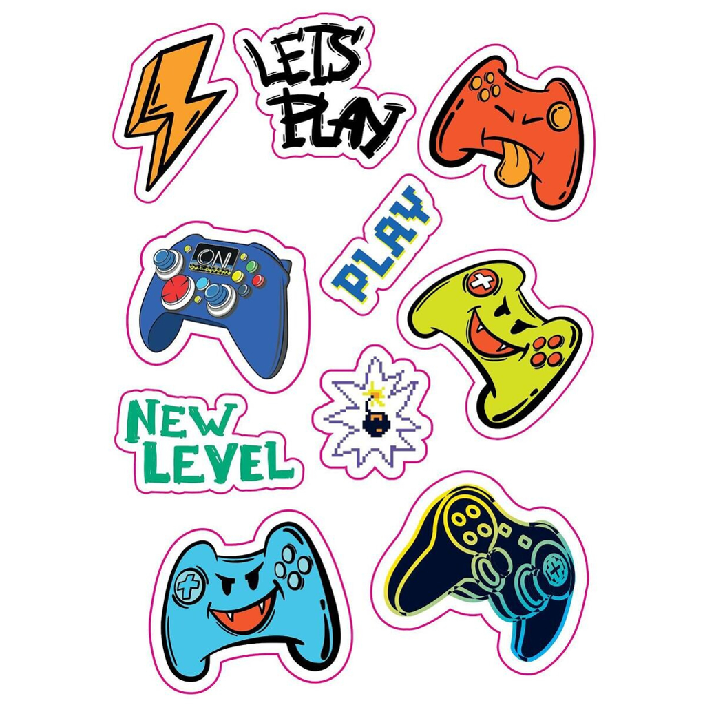 Wandsticker Gaming B/L: ca. 50x70 cm