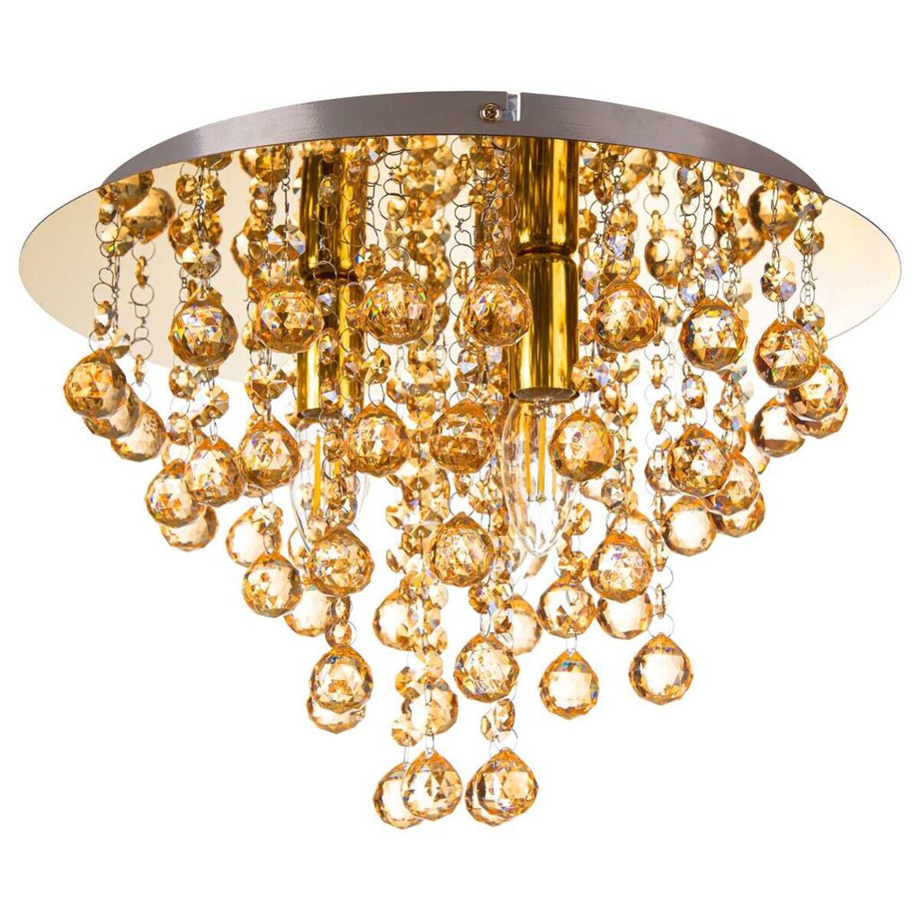 GLOBO Deckenleuchte LONDON 63040345X gold Metall H/D: ca. 26x38 cm E14 3 Brennstellen