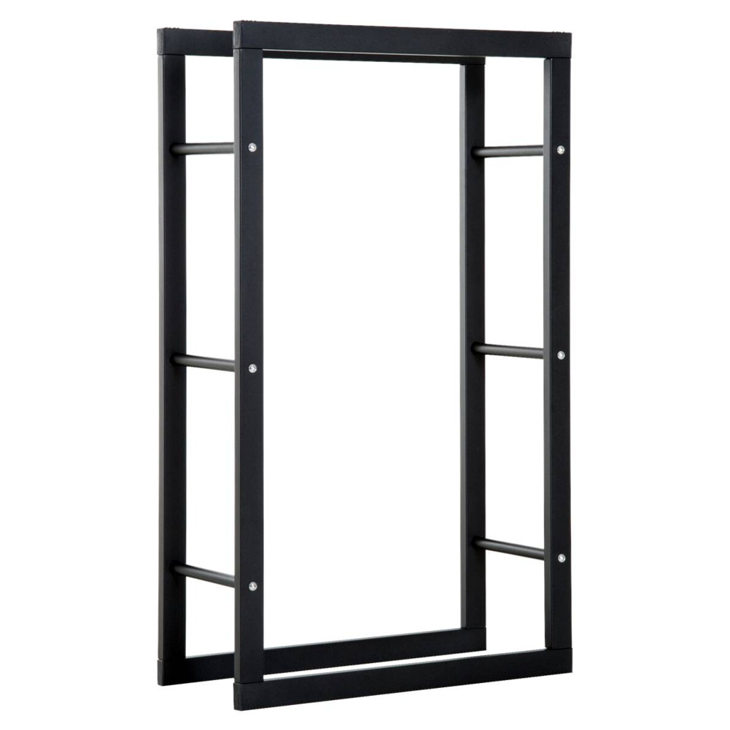 HOMCOM Kaminholzständer schwarz B/H/L: ca. 25x100x60 cm