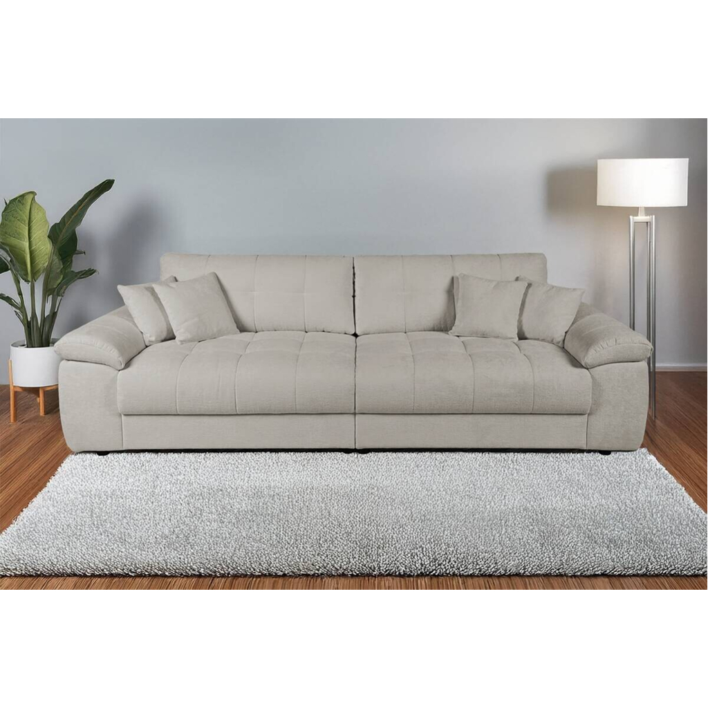 Big Sofa Tema graubraun Microfaser B/H/T: ca. 144x70x183 cm