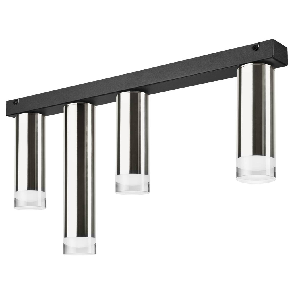 Lamkur Deckenleuchte schwarz Stahl B/H/L: ca. 8x31,5x60 cm E27 4 Brennstellen