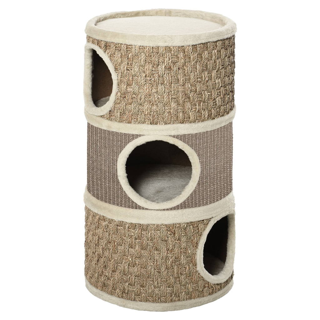PawHut Tier-Zubehör braun Edelstahl B/H/L: ca. 37,5x37,5x70 cm