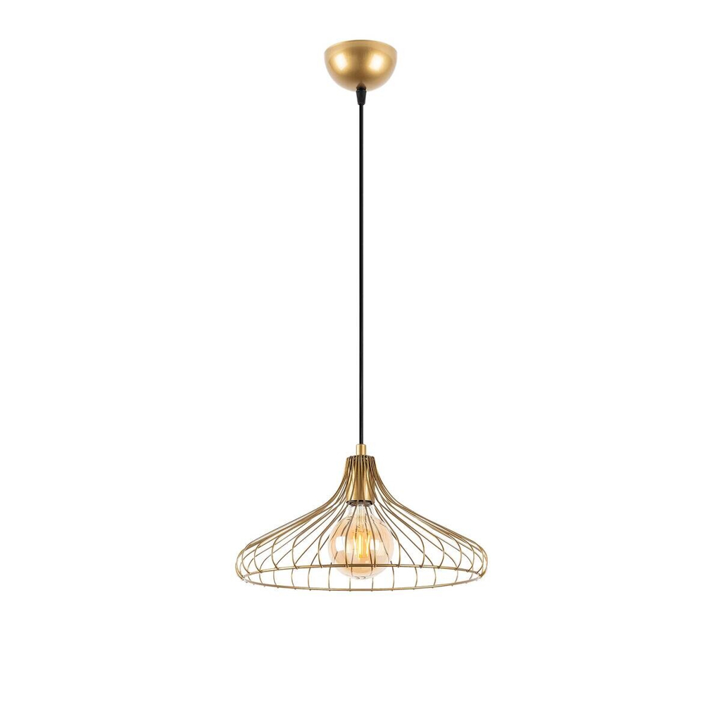 Opviq Pendelleuchte DEPAY-11251 gold Metall B/H/T/L/D: ca. 36x120x36x36x36 cm E27 1 Brennstellen