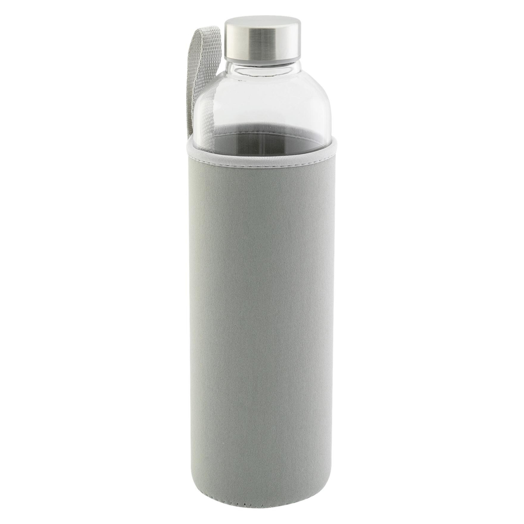 Axentia Trinkflasche grau Edelstahl