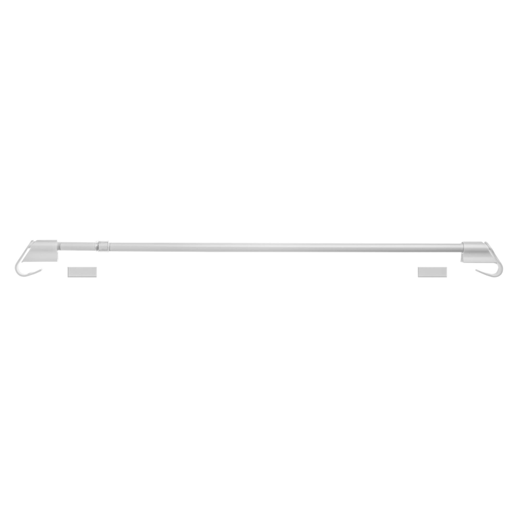 LICHTBLICK Gardinenstange weiß Metall ausziehbar von ca. 55 bis 85 cm 1.0 Läufe