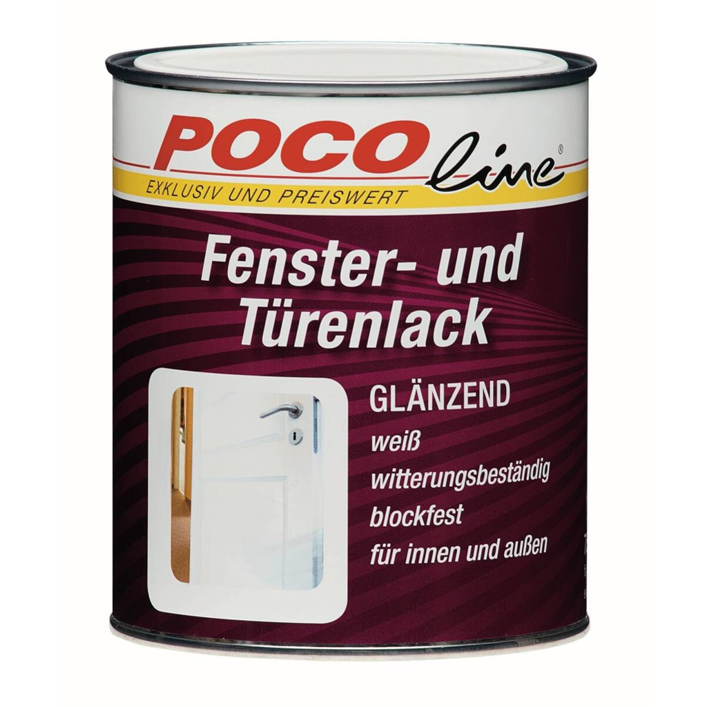 POCOline Acryl Türen- und Fensterlack weiß glänzend ca. 0,75 l