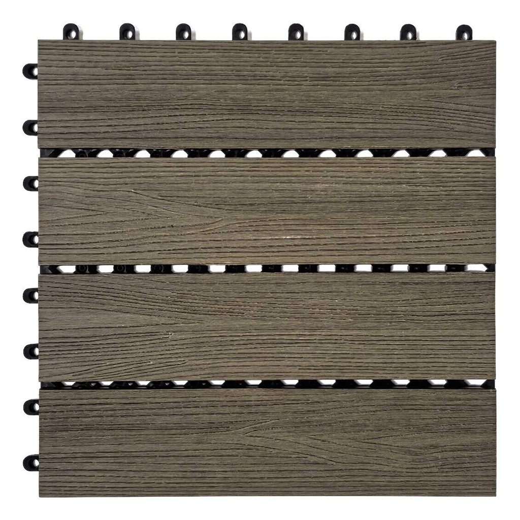 POCOline Terrassenfliese WPC, 6 Stück im Paket natur B/L: ca. 30x30 cm