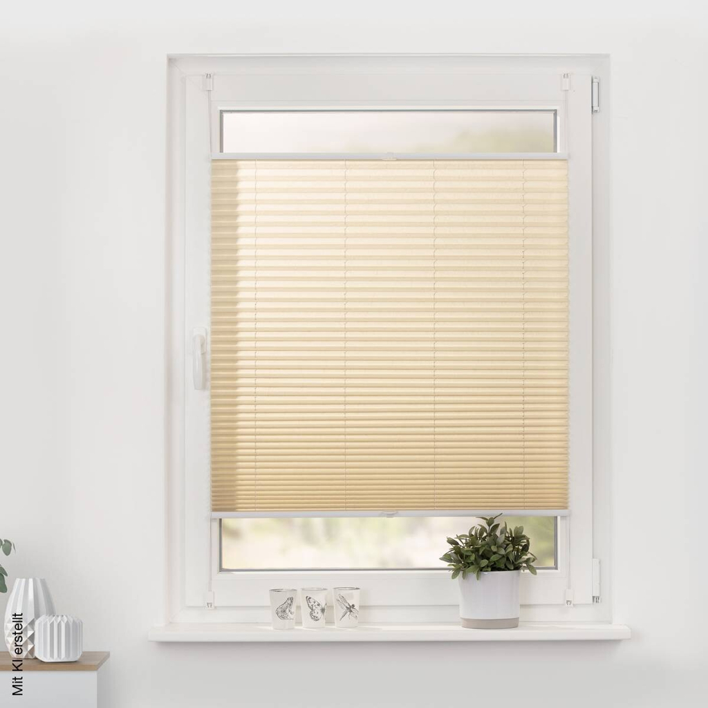 LICHTBLICK Spannplissee creme B/L: ca. 90x210 cm