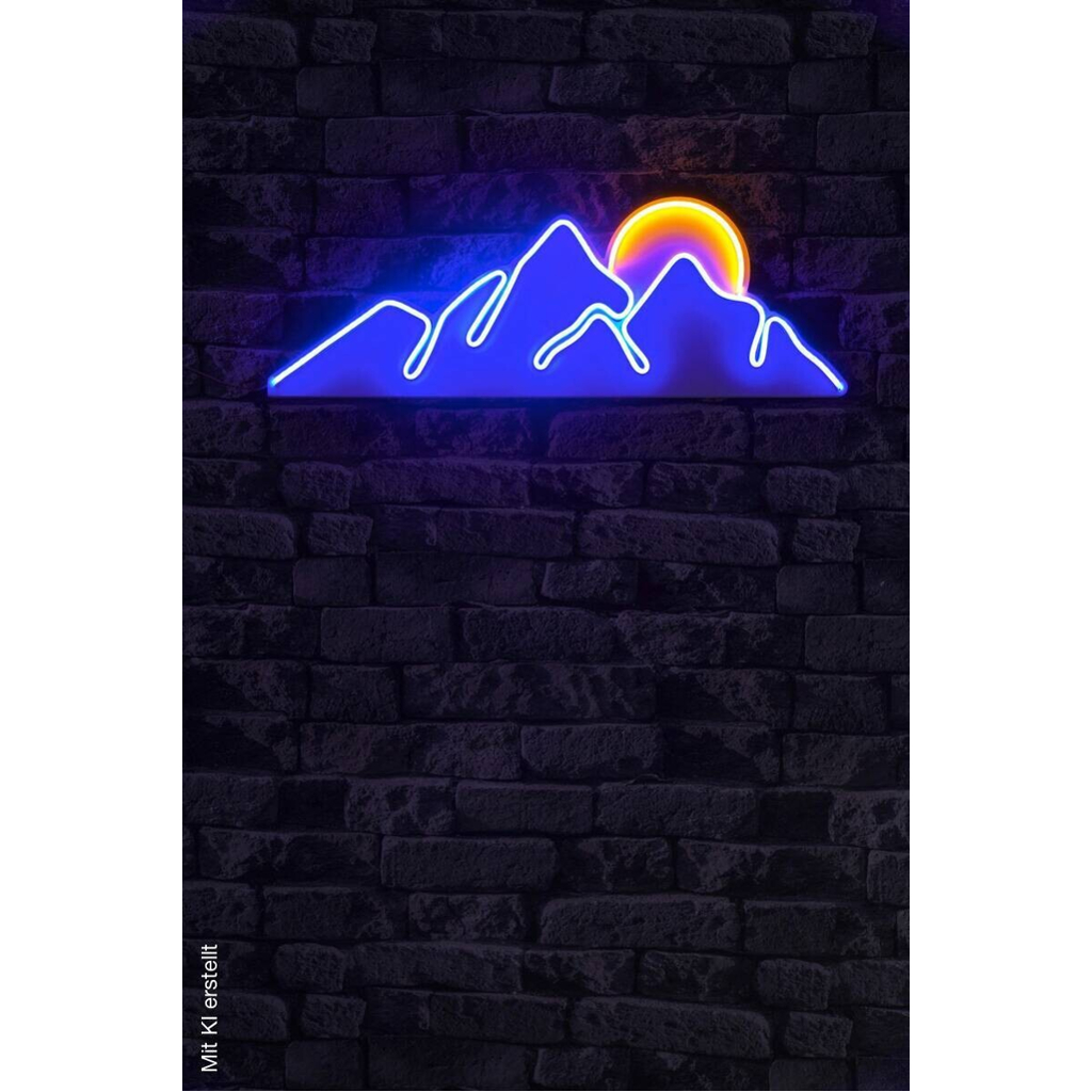 Opviq LED-Wandleuchte gelb blau PVC B/H/T/L: ca. 62x21x2x62 cm