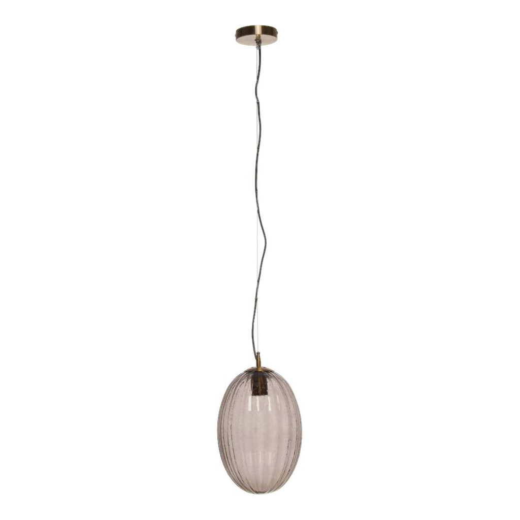Kayoom Pendelleuchte Virgina 125 grau Glas Eisen B/H/L: ca. 23x36x23 cm E27 1 Brennstellen