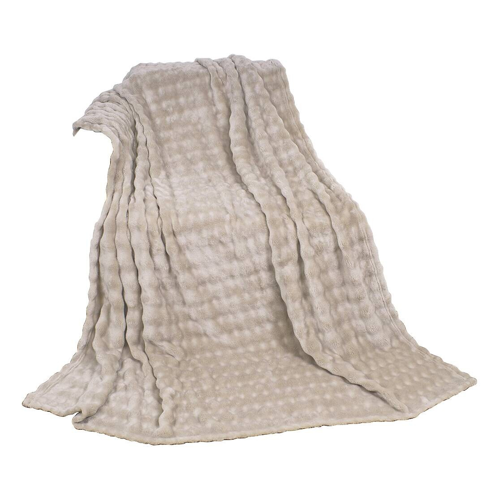 Wohndecke beige Polyester B/L: ca. 150x200 cm