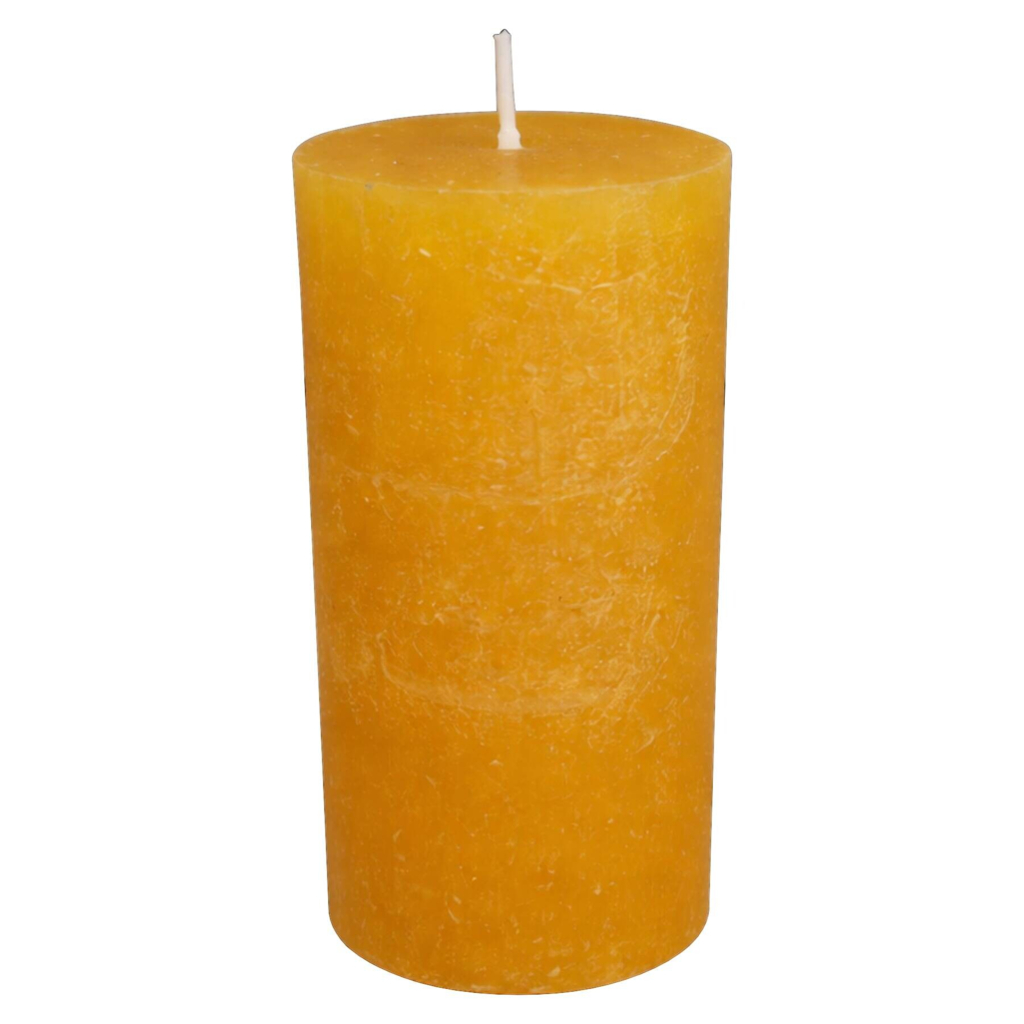 Stumpenkerze orange H/D: ca. 9x6,8 cm