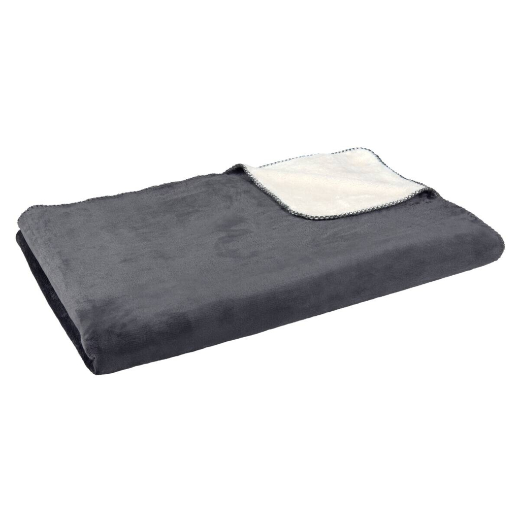 Wohndecke anthrazit Polyester B/L: ca. 150x200 cm