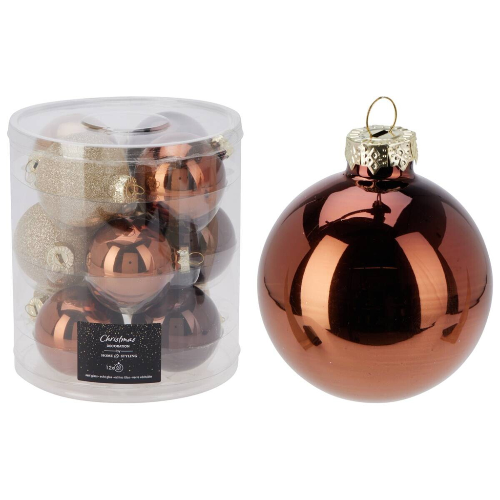 Weihnachtskugel amber D: ca. 6 cm