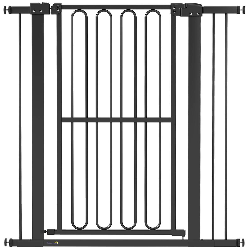 PawHut Türschutzgitter schwarz B/H/T/L: ca. 5x104x5x104 cm