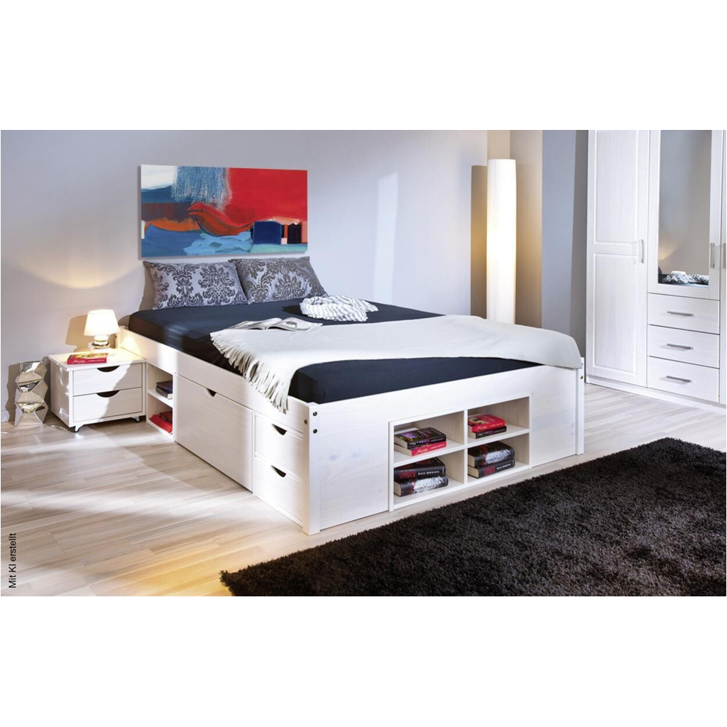 Funktionsbett Till weiß Liegefläche B/L: ca. 160x200 cm