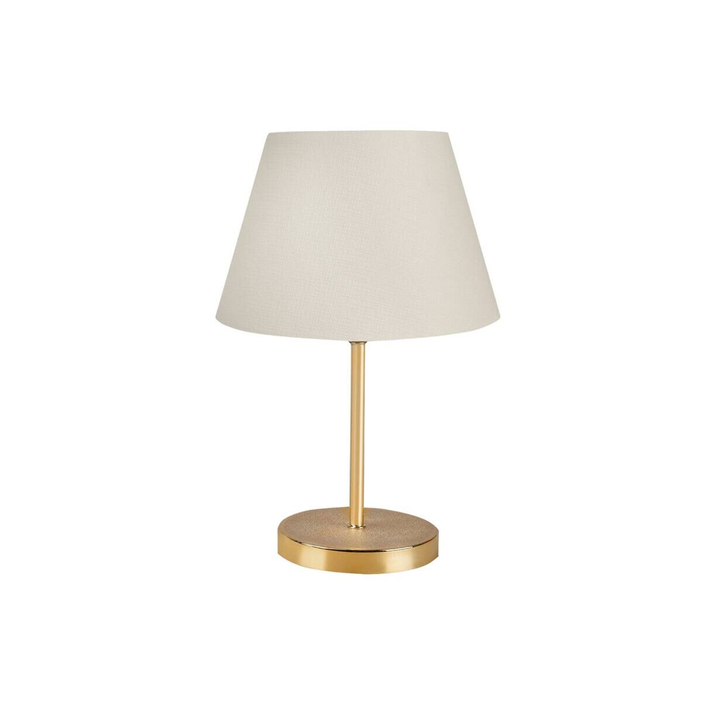 Opviq Tischleuchte creme Metall PVC B/H/L: ca. 22x37x22 cm E27 1 Brennstellen