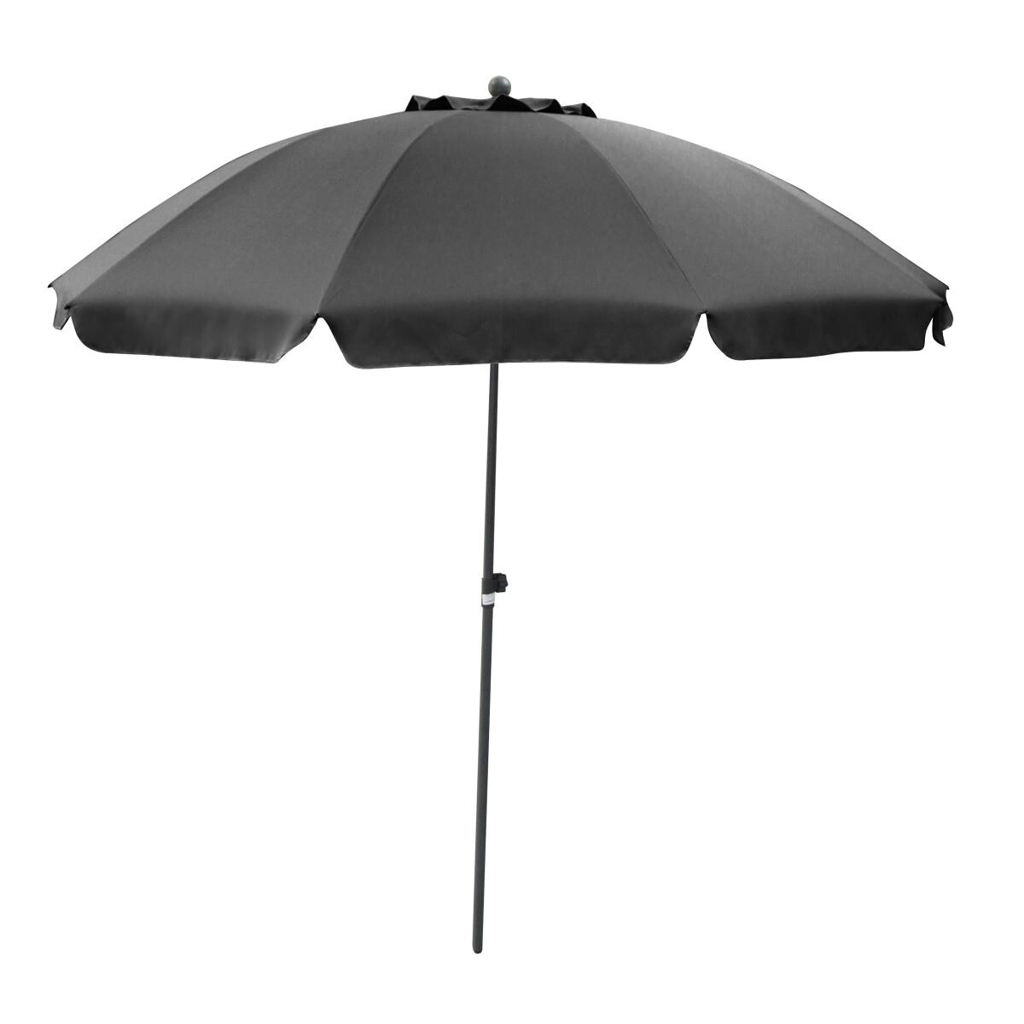 POCOline Sonnenschirm anthrazit Stahl H/D: ca. 238x250 cm