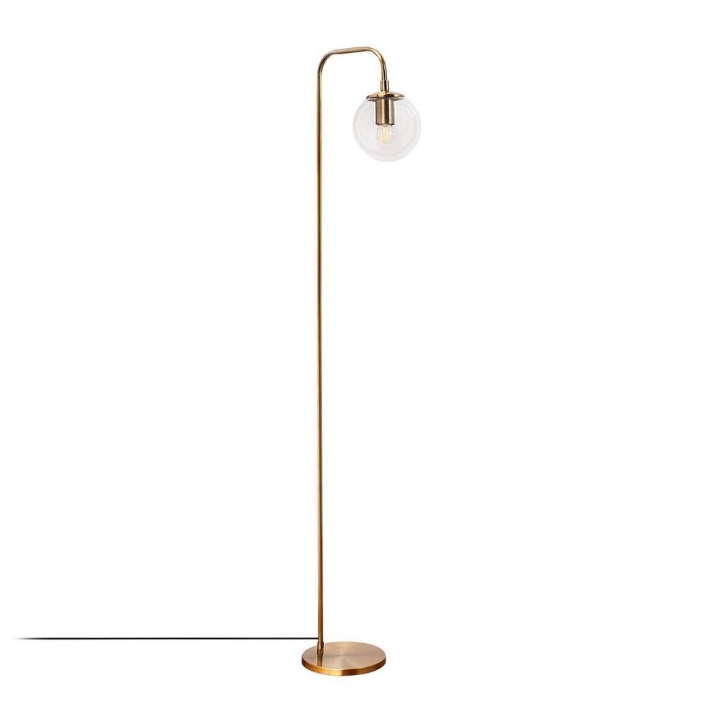 Opviq Stehlampe Viran bronze Glas Metall B/H/T/L/D: ca. 27x146x27x27x15 cm E14 1 Brennstellen