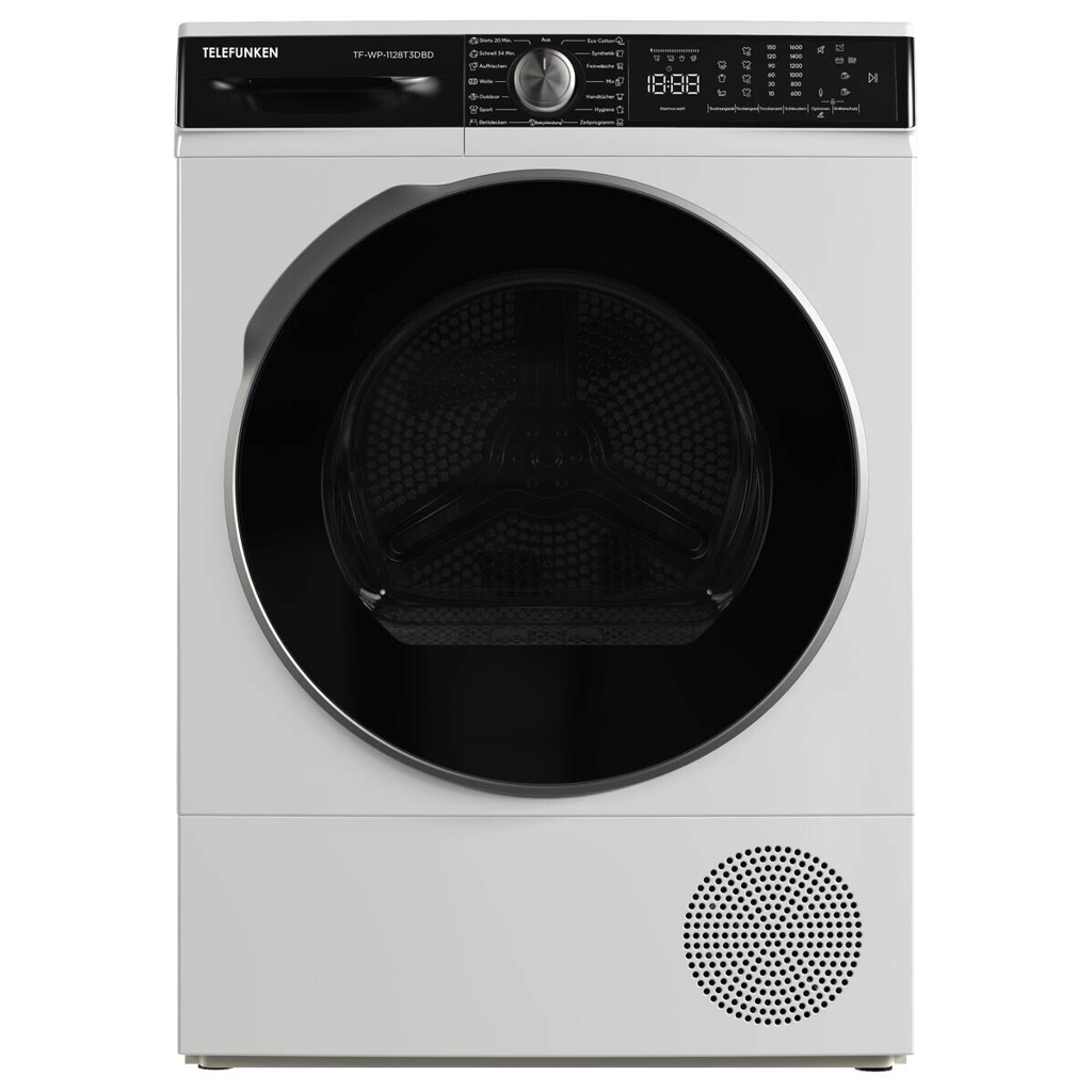 Telefunken Wärmepumpentrockner TF-WP-1128T3DBD weiß B/H/T: ca. 59,6x84,5x60,9 cm ca. 8 kg