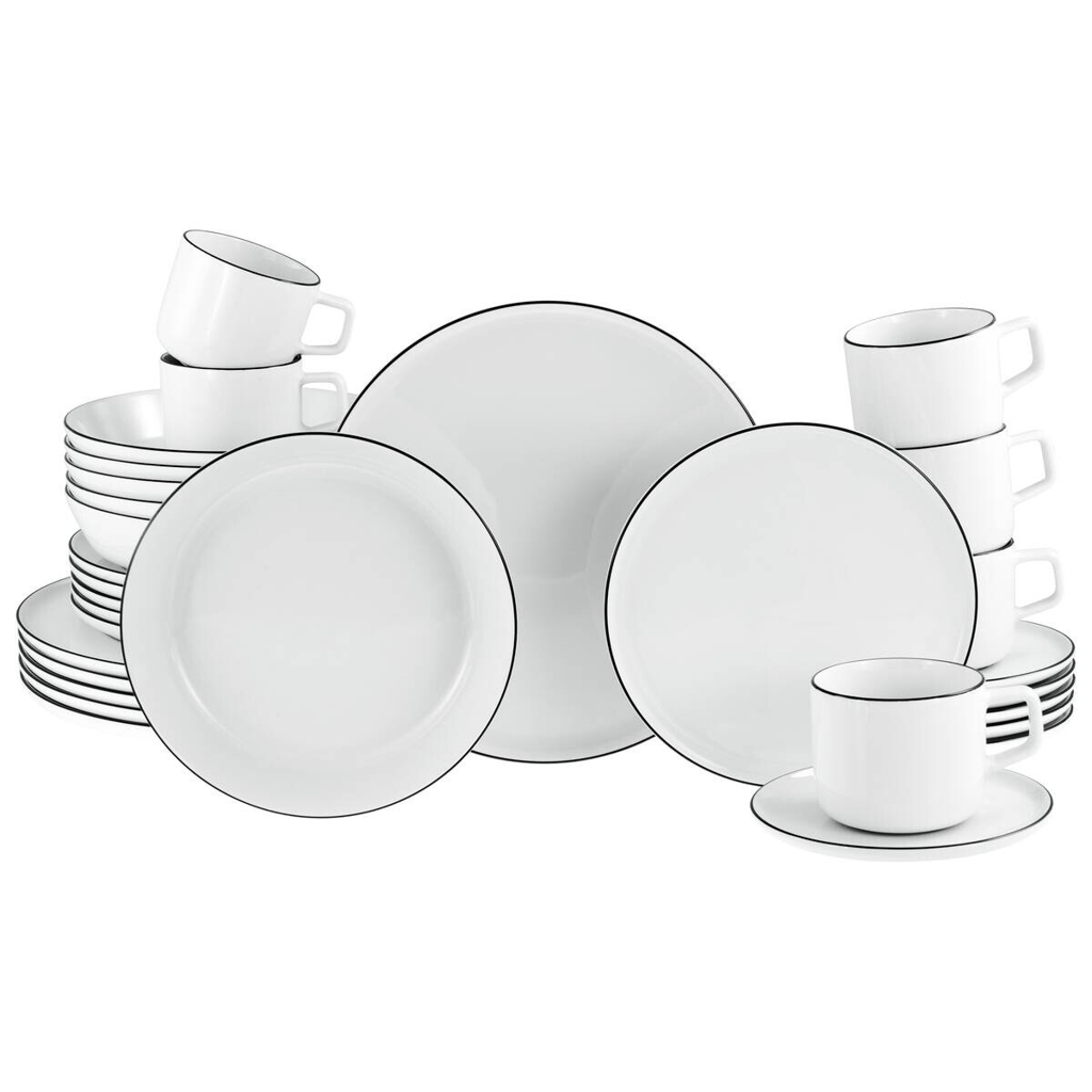 CreaTable Service Chef Collection weiß Porzellan 30 tlg.