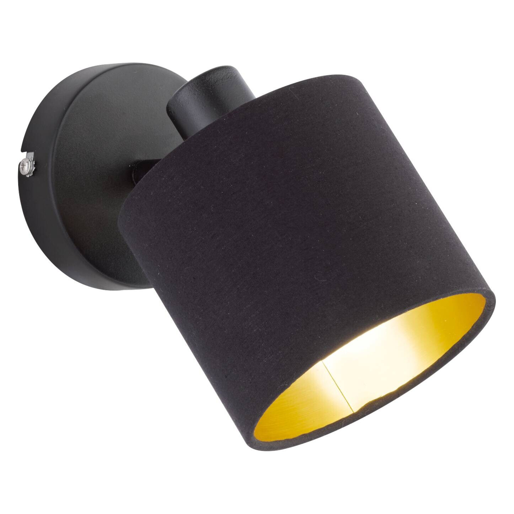 Spot schwarz Metall B/H/L: ca. 12x19x18 cm E14 1 Brennstellen