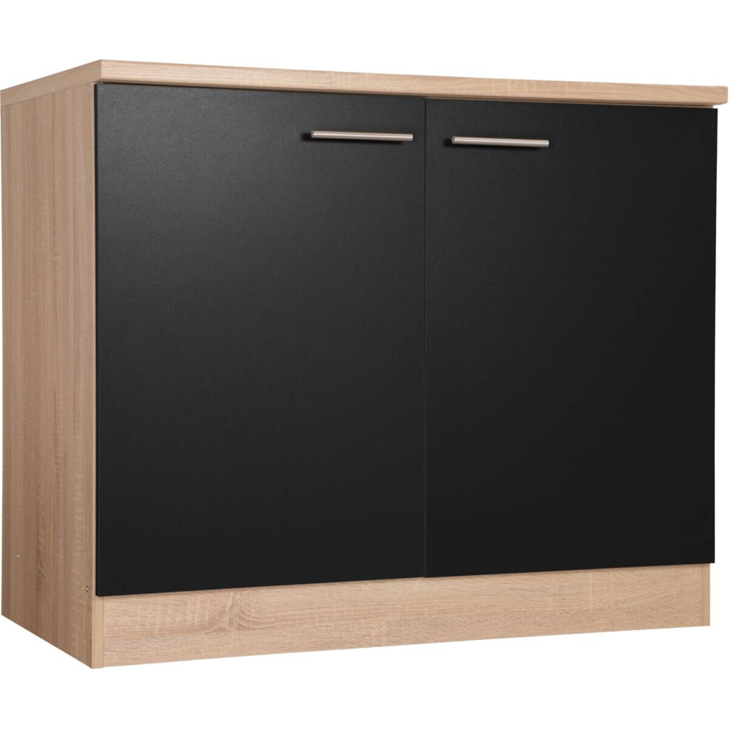 Spülenunterschrank Merle schwarz B/H/T: ca. 100x85x60 cm