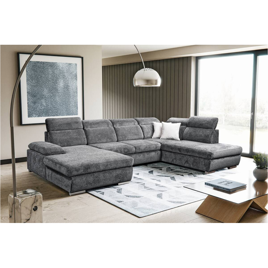 Wohnlandschaft Cordoba anthrazit Webstoff B/H/T: ca. 359x105x232 cm