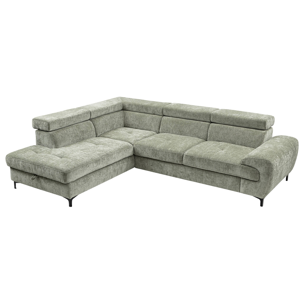 Ecksofa mit Bettfunktion und Bettkasten mint Microfaser B/H/T: ca. 256x73x202 cm