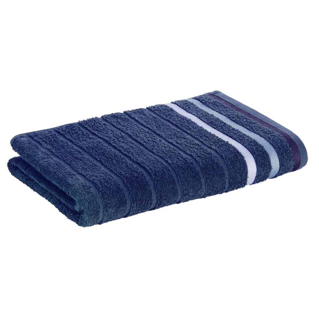 oh cosy Duschtuch Marta dunkelblau Baumwolle B/L: ca. 70x140 cm