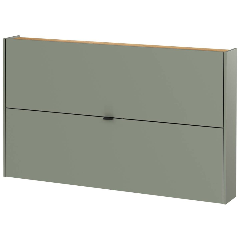 Schuhschrank 1392-629 Eiche Navarra Nachbildung grün B/H/T: ca. 140x85x19 cm