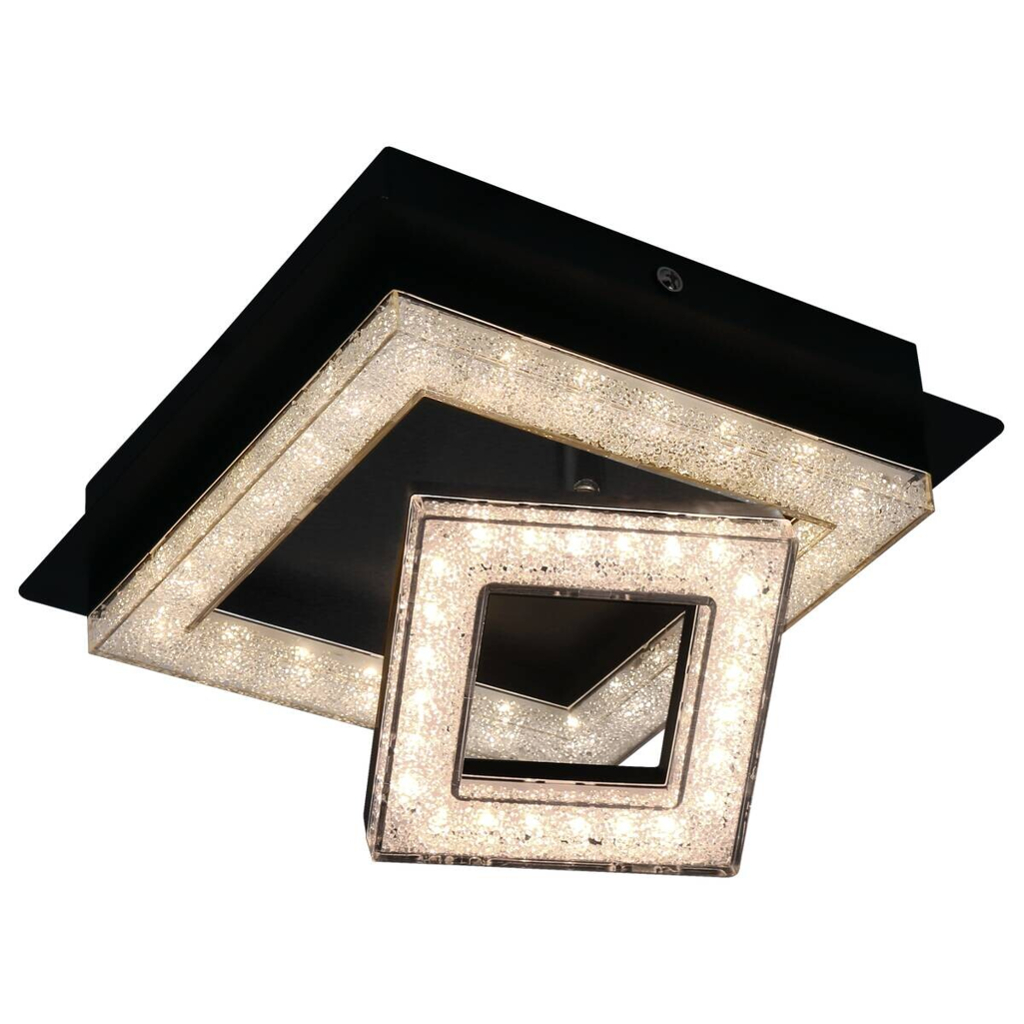 POCOline Deckenleuchte Timo schwarz Metall Acryl D: ca. 19 cm