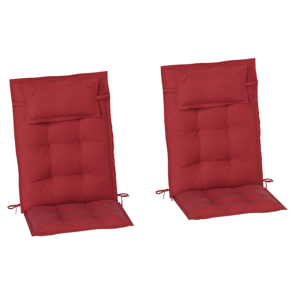 Outsunny Liegenauflage 2er Set weinrot Polyester B/H/L: ca. 50x5x116 cm