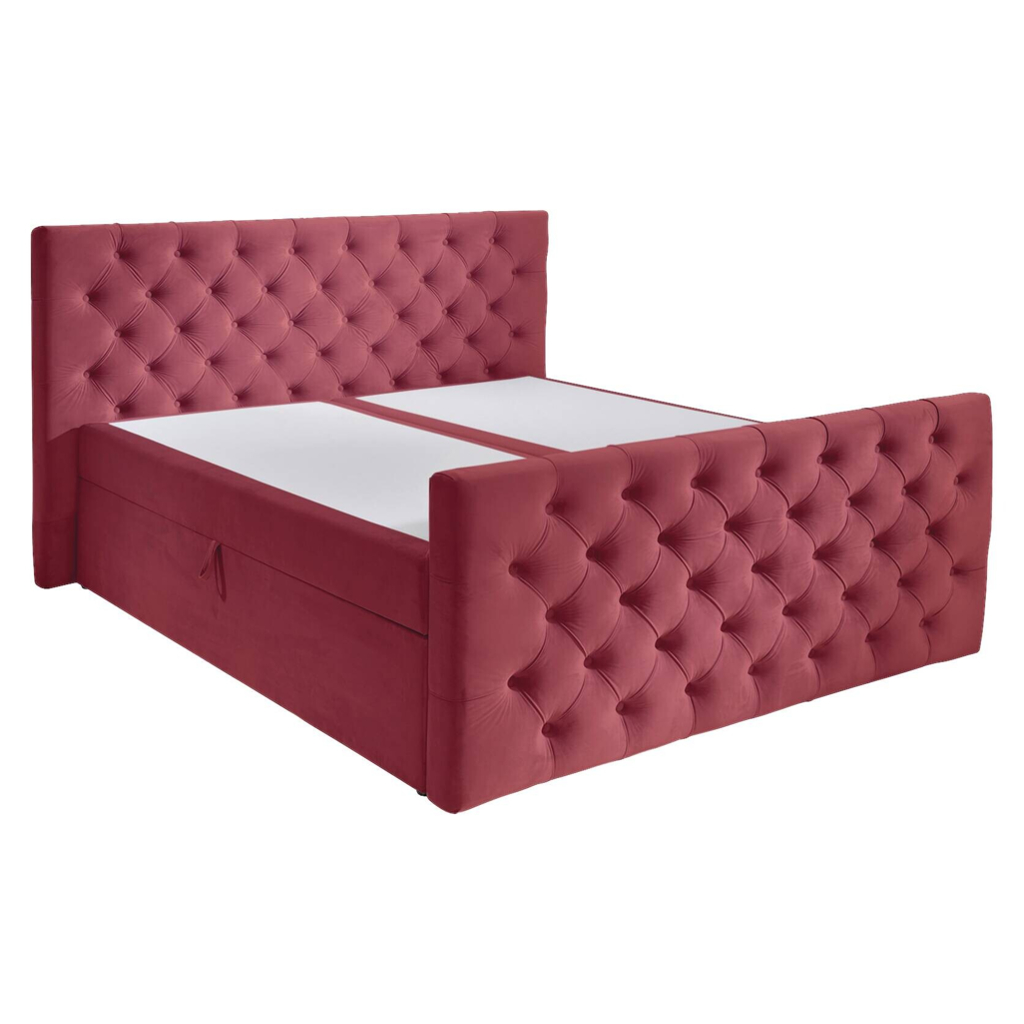 Boxbett Glow burgund Liegefläche B/L: ca. 160x200 cm